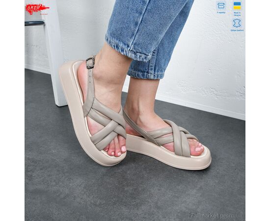 Босоніжки жіночі літні Літо 0170 латте к. (6 пар р.36-40) "ARTO" недорого оптом від прямого постачальника, зображення 3