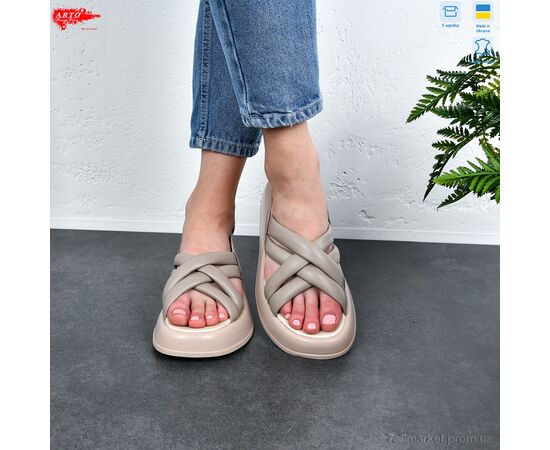 Босоніжки жіночі літні Літо 0170 латте к. (6 пар р.36-40) "ARTO" недорого оптом від прямого постачальника, зображення 4