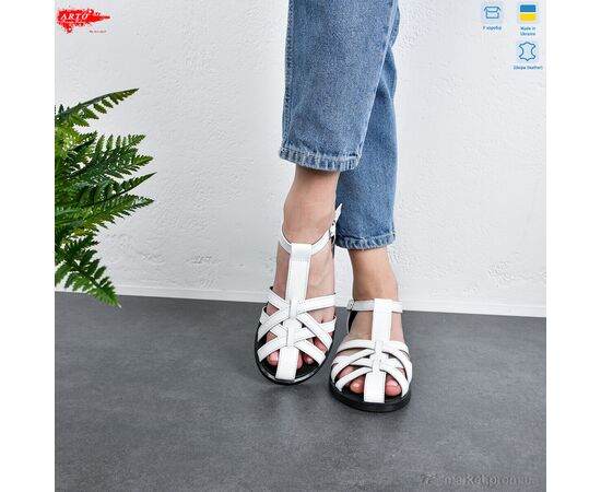 Босоніжки жіночі літні Літо 171 білий к. (8 пар р.36-41) "ARTO" недорого оптом від прямого постачальника, зображення 3