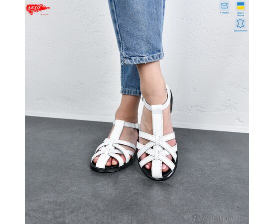 Босоніжки жіночі літні Літо 171 білий к. (8 пар р.36-41) "ARTO" недорого оптом від прямого постачальника, зображення 4