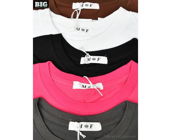 Футболка жіноча Літо 4064-7207 mix (5 шт. р.сіткаOne size) "BIG" недорого оптом від прямого постачальника, зображення 4 Футболка жіноча Літо 4064-7207 mix (5 шт. р.сіткаOne size) "BIG" недорого оптом від прямого постачальника, зображення 4