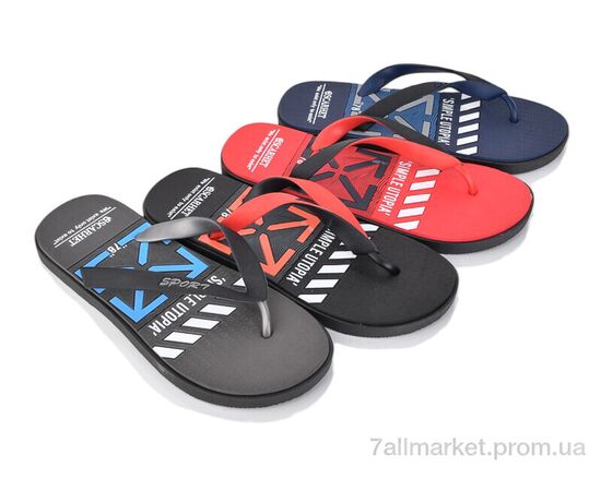 Шлепки мужские пляжные Лето VT32 mix (12 пар р.40-45) "Elmob" недорого оптом от прямого поставщика, изображение 2 Фотография Шлепки мужские пляжные Лето VT32 mix (12 пар р.40-45) "Elmob" недорого оптом от прямого поставщика, изображение 2