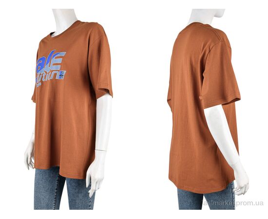 Фотография Футболка женская Лето 4071-W02-3 brown (5 шт. р.сетка S-2XL) "Мир" недорого оптом от прямого поставщика, изображение 3