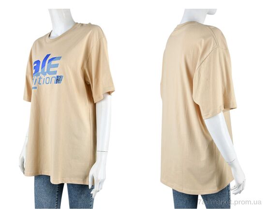 Фотография Футболка женская Лето 4071-W02-4 beige (5 шт. р.сетка S-2XL) "Мир" недорого оптом от прямого поставщика, изображение 3