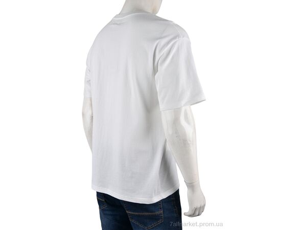 Футболка чоловіча Літо 4072-M06-2 white (5 шт. р.сіткаM-3XL) "Мир" недорого оптом від прямого постачальника, зображення 2