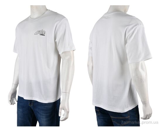 Футболка чоловіча Літо 4072-M06-2 white (5 шт. р.сіткаM-3XL) "Мир" недорого оптом від прямого постачальника, зображення 3