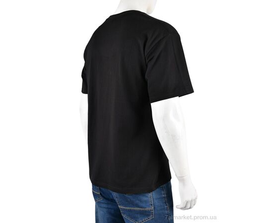 Футболка чоловіча Літо 4072-M04-1 black (5 шт. р.сіткаM-3XL) "Мир" недорого оптом від прямого постачальника, зображення 2