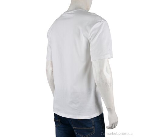 Футболка чоловіча Літо 4072-M04-2 white (5 шт. р.сіткаM-3XL) "Мир" недорого оптом від прямого постачальника, зображення 2