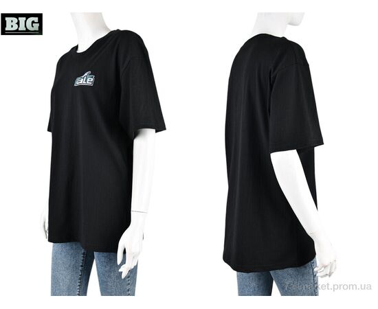 Футболка жіноча Літо 4071-W01-1 black (5 шт. р.сіткаS-2XL) "BIG" недорого оптом від прямого постачальника, зображення 3
