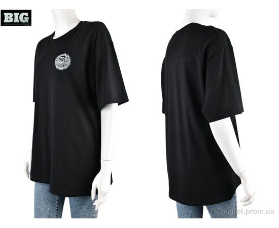 Футболка жіноча Літо 4071-W03-1 black (5 шт. р.сіткаS-2XL) "BIG" недорого оптом від прямого постачальника, зображення 3