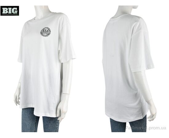 Футболка жіноча Літо 4071-W03-2 white (5 шт. р.сіткаS-2XL) "BIG" недорого оптом від прямого постачальника, зображення 3