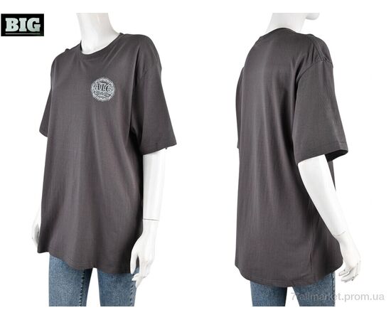 Футболка жіноча Літо 4071-W03-3 grey (5 шт. р.сіткаS-2XL) "BIG" недорого оптом від прямого постачальника, зображення 3