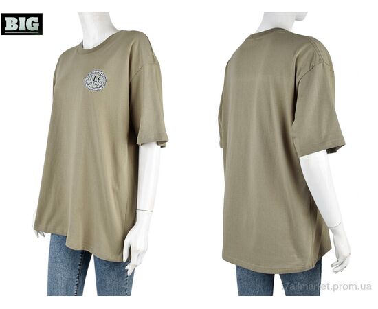 Футболка жіноча Літо 4071-W03-4 khaki (5 шт. р.сіткаS-2XL) "BIG" недорого оптом від прямого постачальника, зображення 3 Футболка жіноча Літо 4071-W03-4 khaki (5 шт. р.сіткаS-2XL) "BIG" недорого оптом від прямого постачальника, зображення 3