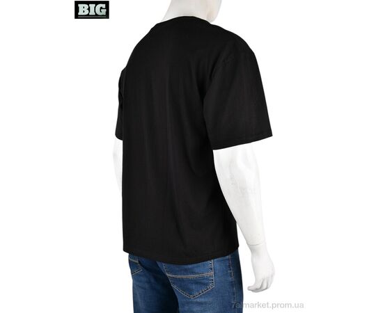 Футболка чоловіча Літо 4072-M01-1 black (5 шт. р.сіткаM-3XL) "BIG" недорого оптом від прямого постачальника, зображення 2