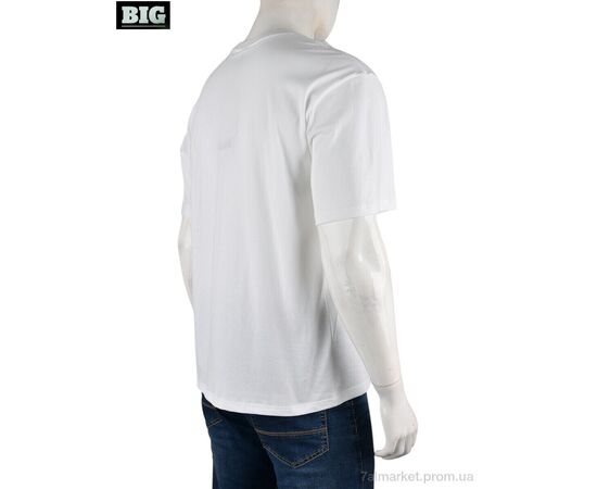 Футболка чоловіча Літо 4072-M01-2 white (5 шт. р.сіткаM-3XL) "BIG" недорого оптом від прямого постачальника, зображення 2