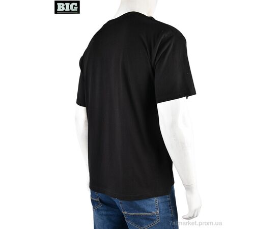 Футболка чоловіча Літо 4072-M02-1 black (5 шт. р.сіткаM-3XL) "BIG" недорого оптом від прямого постачальника, зображення 2