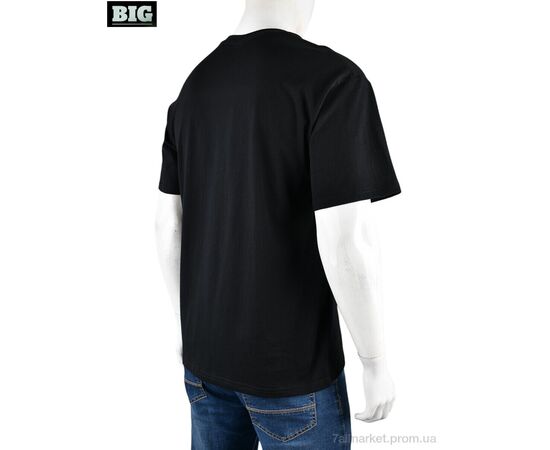 Футболка чоловіча Літо 4072-M03-1 black (5 шт. р.сіткаM-3XL) "BIG" недорого оптом від прямого постачальника, зображення 2
