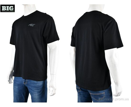 Футболка чоловіча Літо 4072-M03-1 black (5 шт. р.сіткаM-3XL) "BIG" недорого оптом від прямого постачальника, зображення 3