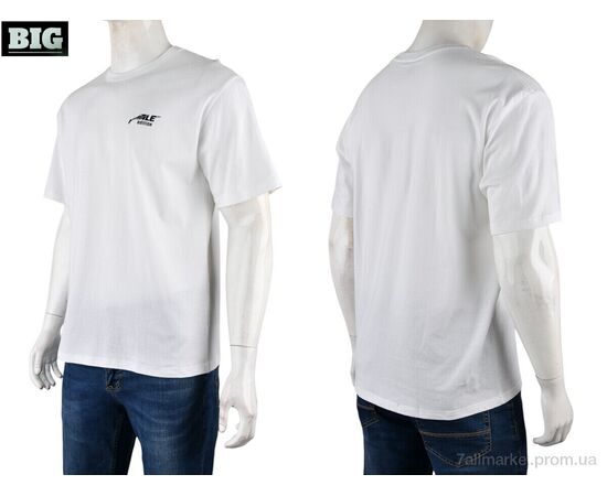 Футболка чоловіча Літо 4072-M03-2 white (5 шт. р.сіткаM-3XL) "BIG" недорого оптом від прямого постачальника, зображення 3