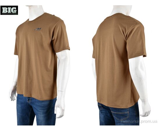 Футболка чоловіча Літо 4072-M03-4 brown (5 шт. р.сіткаM-3XL) "BIG" недорого оптом від прямого постачальника, зображення 3