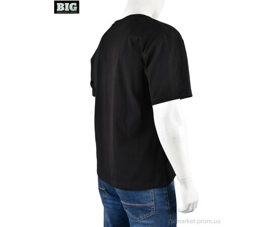 Футболка чоловіча Літо 4072-M07-1 black (5 шт. р.сіткаM-3XL) "BIG" недорого оптом від прямого постачальника, зображення 2