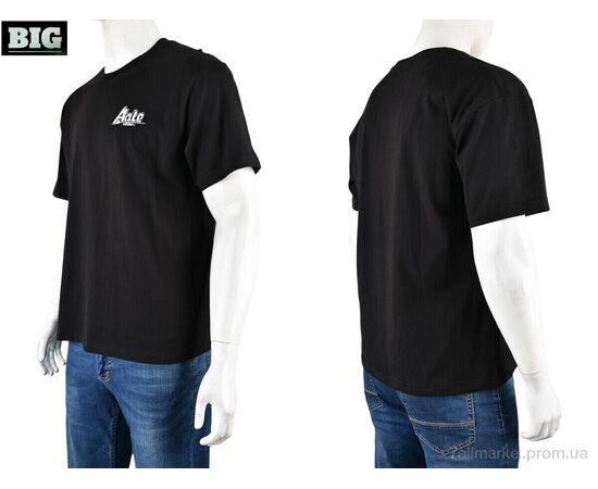Футболка чоловіча Літо 4072-M07-1 black (5 шт. р.сіткаM-3XL) "BIG" недорого оптом від прямого постачальника, зображення 3