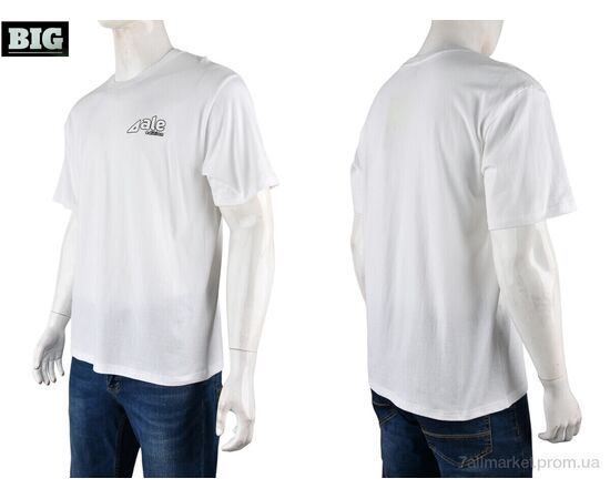 Футболка чоловіча Літо 4072-M07-2 white (5 шт. р.сіткаM-3XL) "BIG" недорого оптом від прямого постачальника, зображення 3