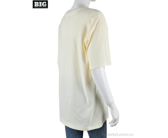 Футболка жіноча Літо 4071-W01-3 yellow (5 шт. р.сіткаS-2XL) "BIG" недорого оптом від прямого постачальника, зображення 2