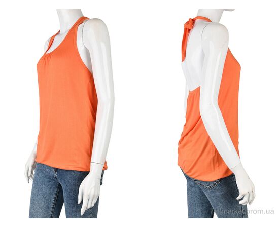 Майка жіноча Літо B0132-16 (11250) orange (6 шт. р.сіткаM-3XL) "Obuvok" недорого оптом від прямого постачальника, зображення 3