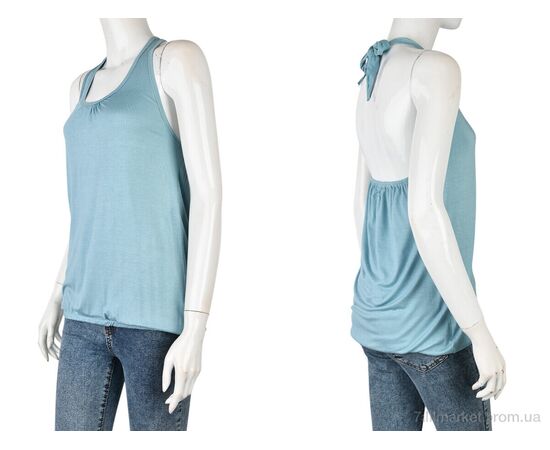 Майка жіноча Літо B0132-13 (11242) blue (4 шт. р.сіткаL-3XL) "Obuvok" недорого оптом від прямого постачальника, зображення 3