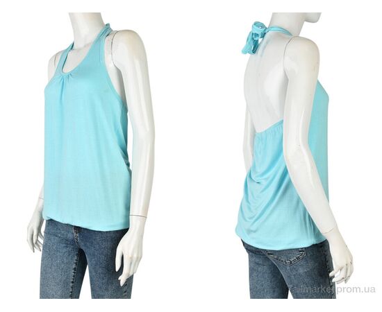 Фотография Майка женская Лето B0132-10 (11231) l.blue (5 шт. р.сетка M-3XL) "Obuvok" недорого оптом от прямого поставщика, изображение 3