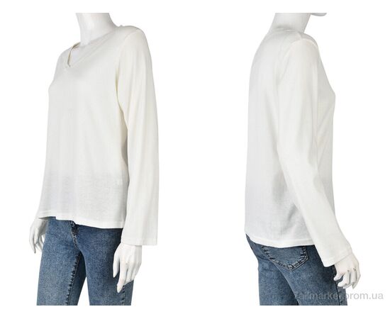 Кофта жіноча Весна/осінь B0129-1 (11181) white (4 шт. р.сіткаL-XL) "Obuvok" недорого оптом від прямого постачальника, зображення 3