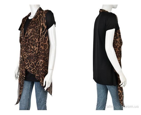 Фотография Футболка женская Лето B0106-10 (11304) black (5 шт. р.сетка One size) "Obuvok" недорого оптом от прямого поставщика, изображение 3