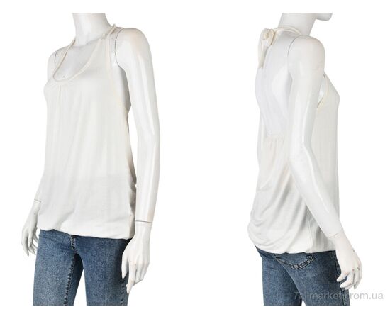 Майка жіноча Літо B0132-9 (11225) white (5 шт. р.сіткаM-3XL) "Obuvok" недорого оптом від прямого постачальника, зображення 3