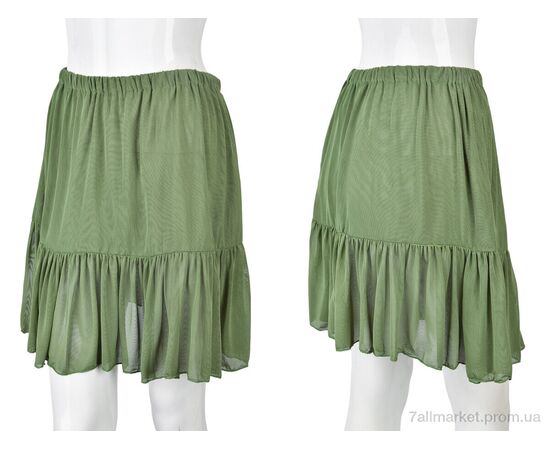 Жіноча спідниця оптом Літо B0137-7 (11278) khaki (6 шт. р.сіткаXL-3XL) "Obuvok" недорого оптом від прямого постачальника, зображення 3