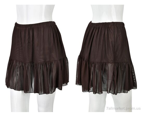 Жіноча спідниця оптом Літо B0137-5 (11275) brown (6 шт. р.сіткаXL-3XL) "Obuvok" недорого оптом від прямого постачальника, зображення 3