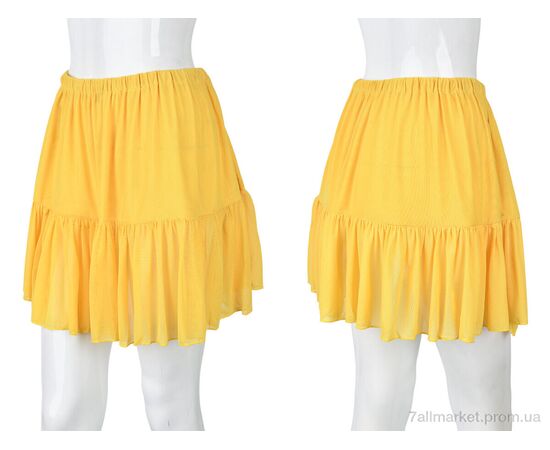 Жіноча спідниця оптом Літо B0137-4 (11274) yellow (6 шт. р.сіткаXL-3XL) "Obuvok" недорого оптом від прямого постачальника, зображення 3