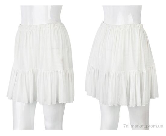 Жіноча спідниця оптом Літо B0137-3 (11273) white (6 шт. р.сіткаXL-3XL) "Obuvok" недорого оптом від прямого постачальника, зображення 3
