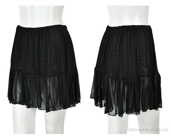 Жіноча спідниця оптом Літо B0137-1 (11270) black (6 шт. р.сіткаXL-3XL) "Obuvok" недорого оптом від прямого постачальника, зображення 3