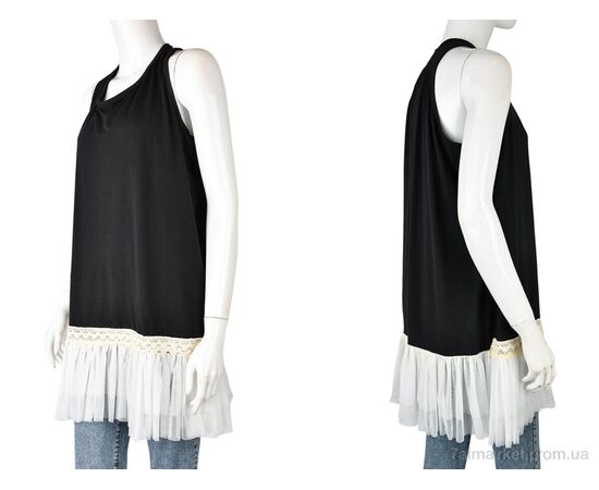 Фотография Платье женское Лето B0134-2 (11258) black-white (4 шт. р.сетка XL-3XL) "Obuvok" недорого оптом от прямого поставщика, изображение 3