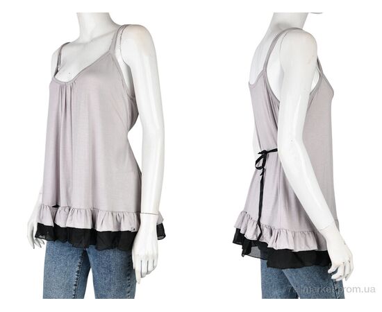 Фотография Майка женская Лето B0146-5 (11374) grey (5 шт. р.сетка XL) "Obuvok" недорого оптом от прямого поставщика, изображение 3