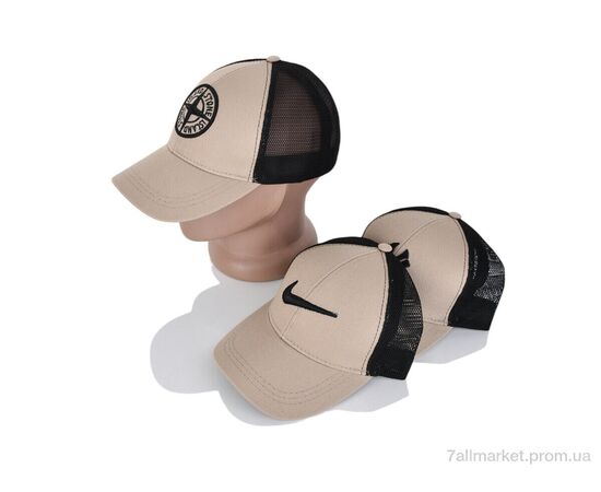 Кепка для мужчин Лето Кепка з вишивкою котон з бежевий mix (5 шт. р.сетка One size) "VIOLA" недорого оптом от прямого поставщика, изображение 2 Фотография Кепка для мужчин Лето Кепка з вишивкою котон з бежевий mix (5 шт. р.сетка One size) "VIOLA" недорого оптом от прямого поставщика, изображение 2
