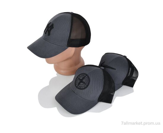 Кепка для мужчин Лето Кепка з вишивкою котон з сірий mix (5 шт. р.сетка One size) "VIOLA" недорого оптом от прямого поставщика, изображение 2 Фотография Кепка для мужчин Лето Кепка з вишивкою котон з сірий mix (5 шт. р.сетка One size) "VIOLA" недорого оптом от прямого поставщика, изображение 2