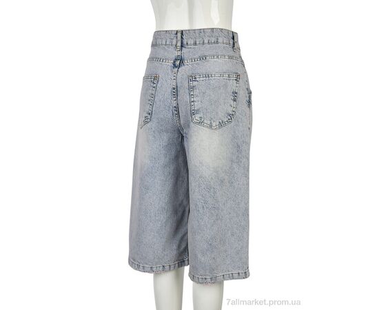 Бриджи женские Лето 1019-03 blue (6 шт. р.сетка 34-40) "Rina Jeans" недорого оптом от прямого поставщика, изображение 4 Фотография Бриджи женские Лето 1019-03 blue (6 шт. р.сетка 34-40) "Rina Jeans" недорого оптом от прямого поставщика, изображение 4