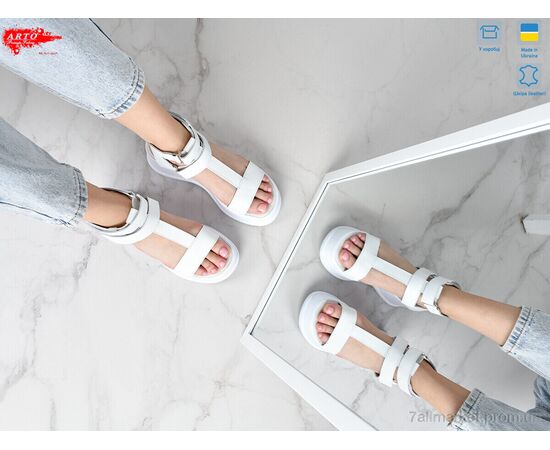Фотография Босоножки женские летние Лето 421 білий к. (8 пар р.36-41) "ARTO" недорого оптом от прямого поставщика, изображение 2