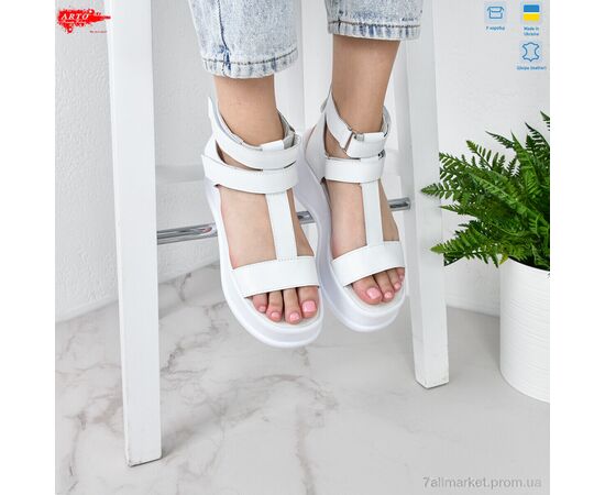 Фотография Босоножки женские летние Лето 421 білий к. (8 пар р.36-41) "ARTO" недорого оптом от прямого поставщика, изображение 3