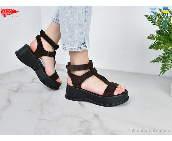 Босоножки женские летние Лето 421 коричн. з. (8 пар р.36-41) "ARTO" недорого оптом от прямого поставщика, изображение 3 Фотография Босоножки женские летние Лето 421 коричн. з. (8 пар р.36-41) "ARTO" недорого оптом от прямого поставщика, изображение 3