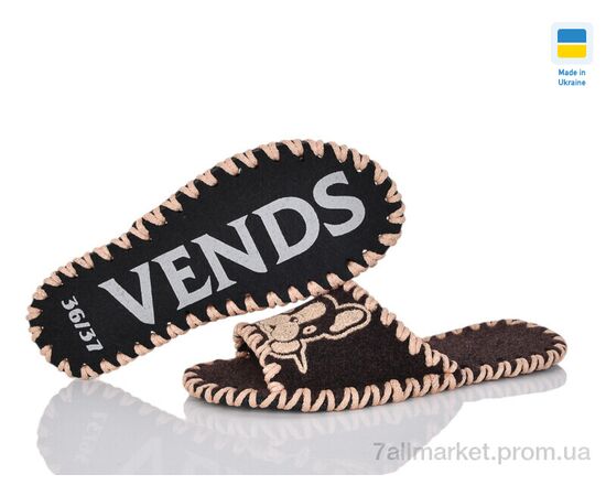 Фотография Тапки женские для дома Весна/осень 268W коричневий (9 пар р.36-41) "Active" недорого оптом от прямого поставщика, изображение 3