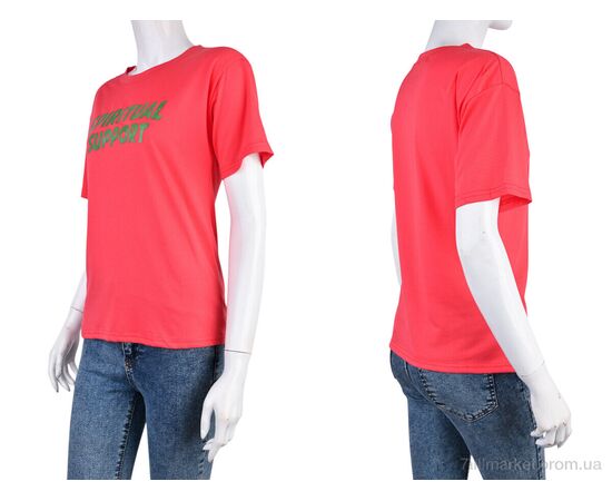 Фотография Футболка женская Лето 08789-2 pink (6 шт. р.сетка L-2XL) "Obuvok" недорого оптом от прямого поставщика, изображение 3