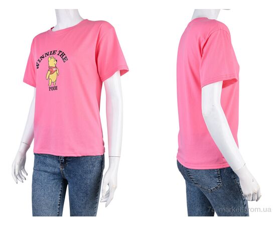 Фотография Футболка женская Лето 08789-6 pink (5 шт. р.сетка L-XL) "Obuvok" недорого оптом от прямого поставщика, изображение 3